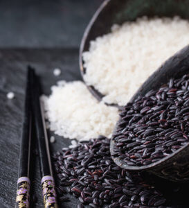 Black and white rice